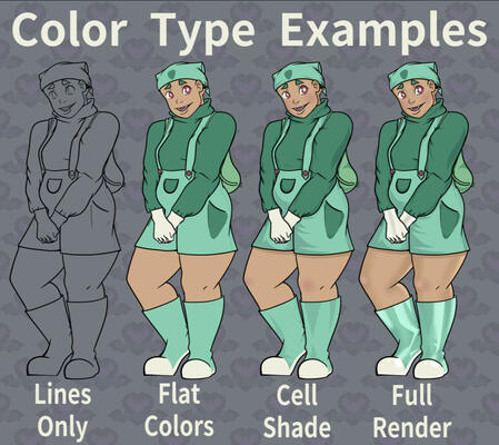 Coloring Type Examples Commission Sheet